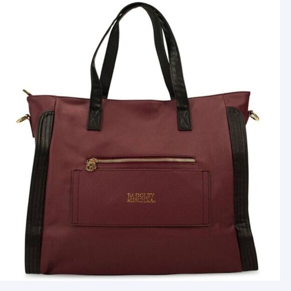 Badgley Mischka Rose XL Vegan Leather Travel Tote Weekender Bag luggage bag - Picture 2 of 16